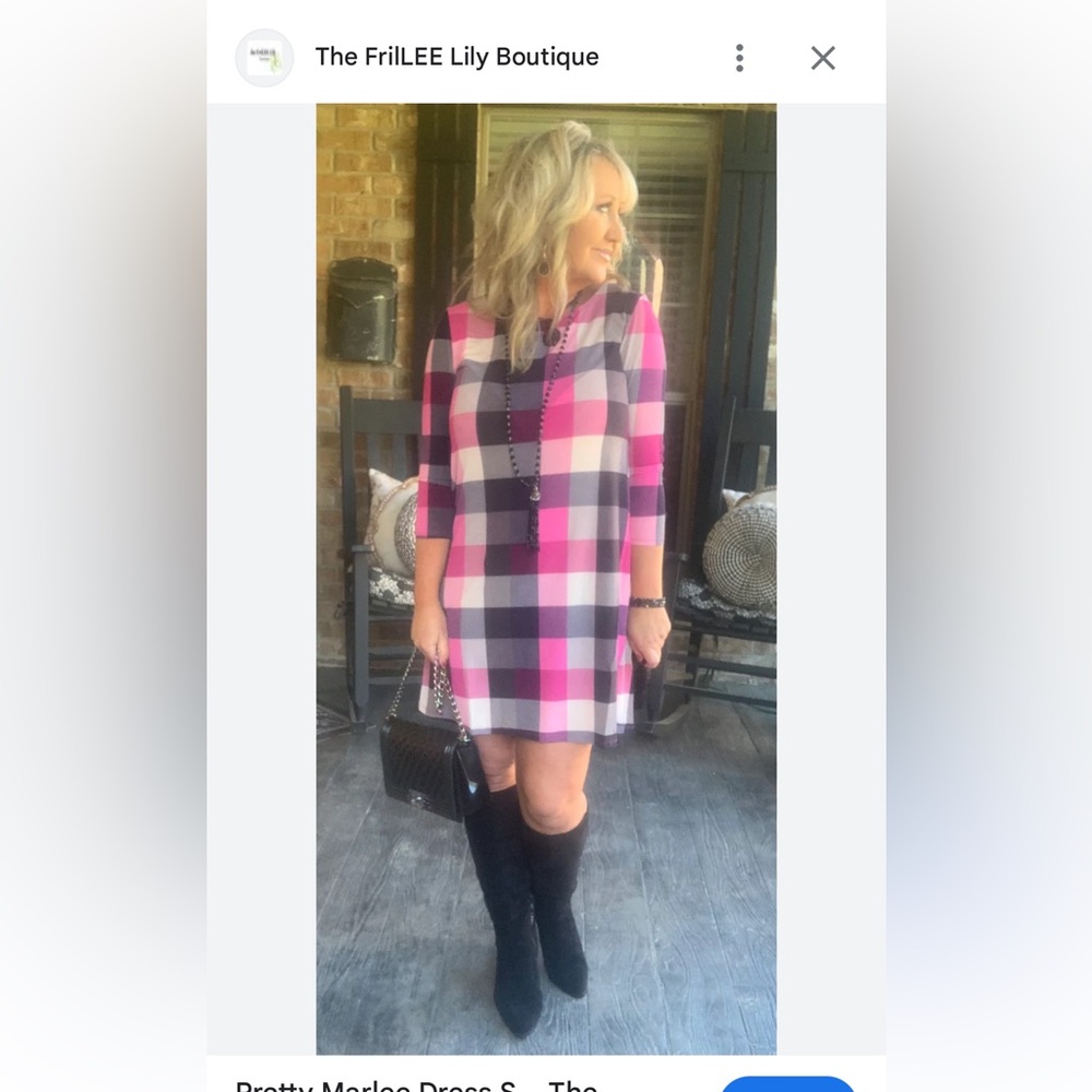 Plaid Long Sleeve Dress